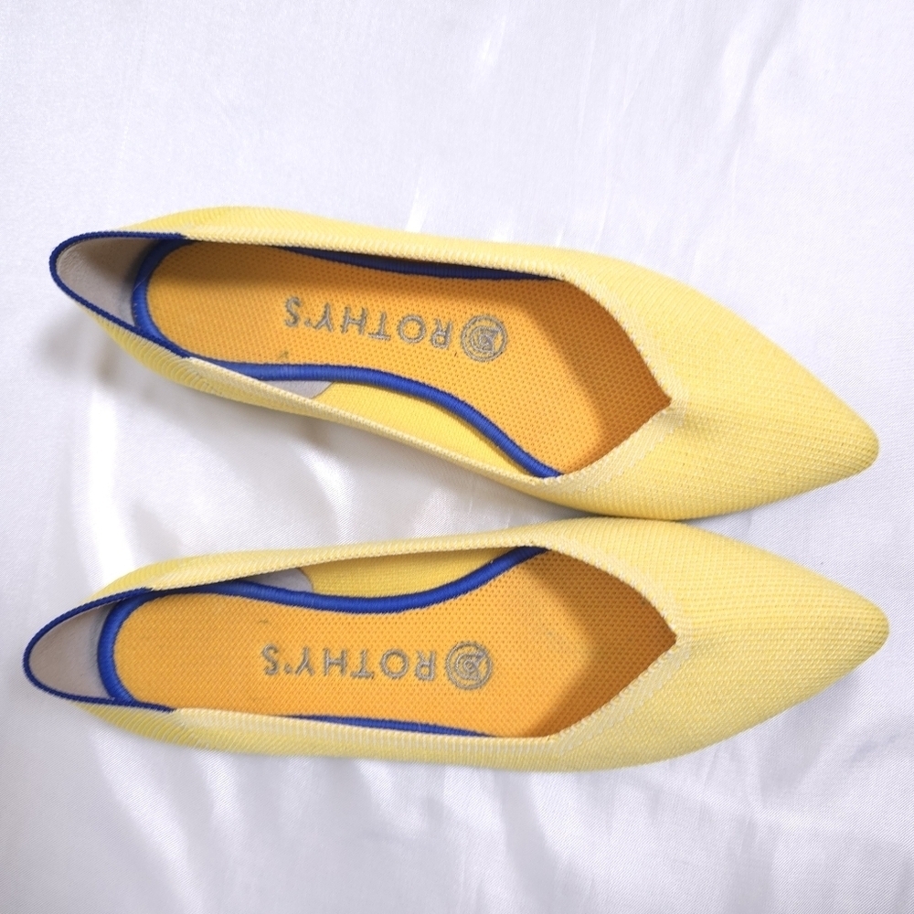 Rothys “Marigold” Yellow Size W7 Pointed Flat - Picture 2 of 7